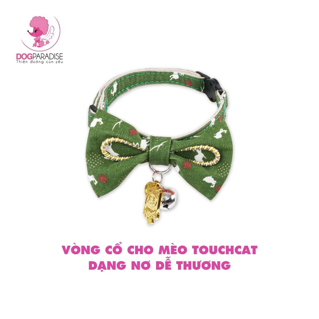 Vòng cổ cho mèo Touchcat dạng nơ dễ thương nhiều màu thời trang - Dog Paradise