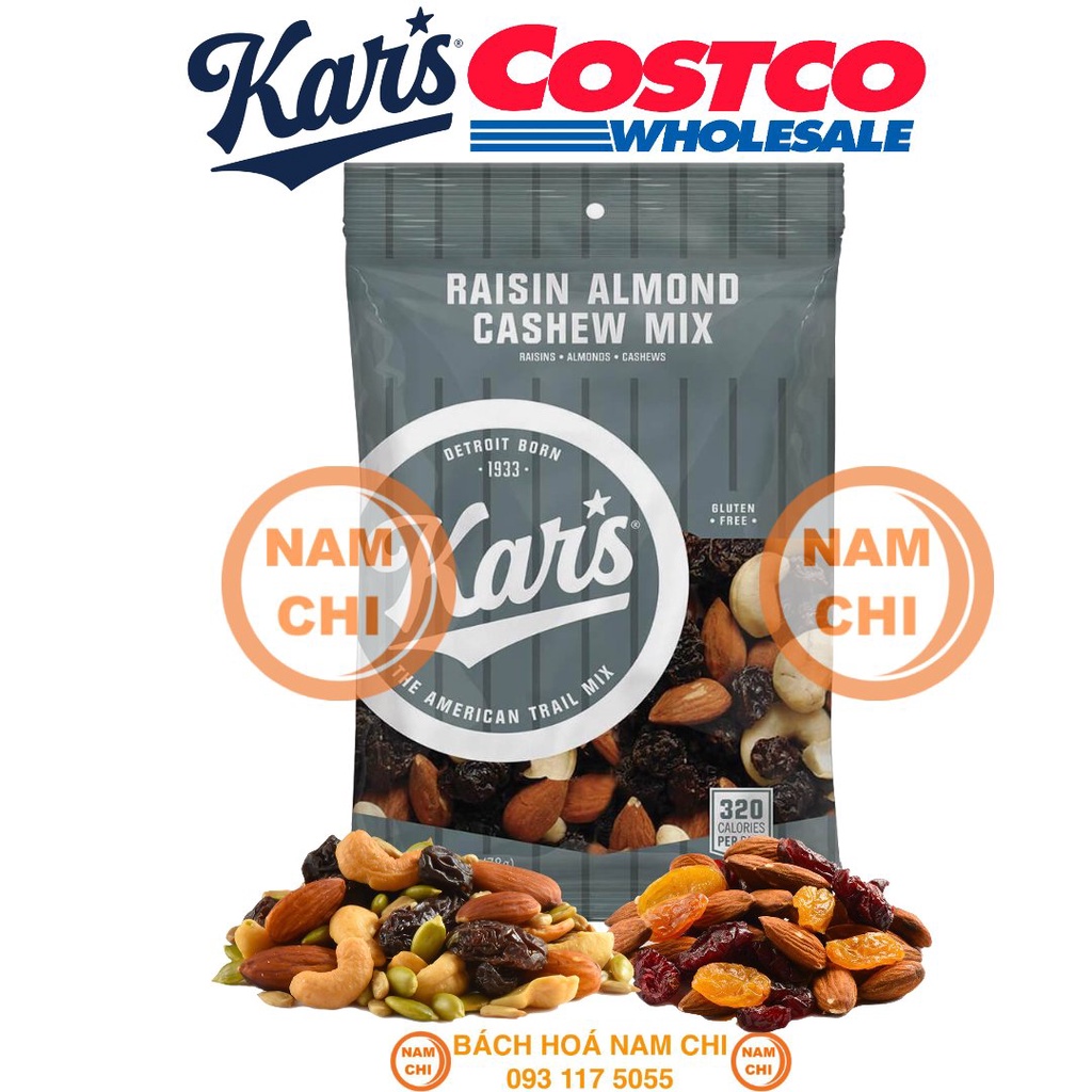 [LẺ 1 GÓI] Hạt Hỗn Hợp KARS Trail Mix - RAISIN ALMOND CASHEW MIX 78G - Màu Xám