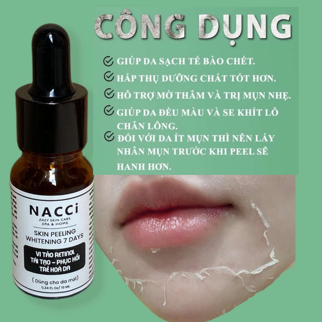 (Tặng Serum) - Peel da mặt vi tảo retinol sinh học - Lột bỏ pell tế bào chết - mờ thâm nám tàn nhang