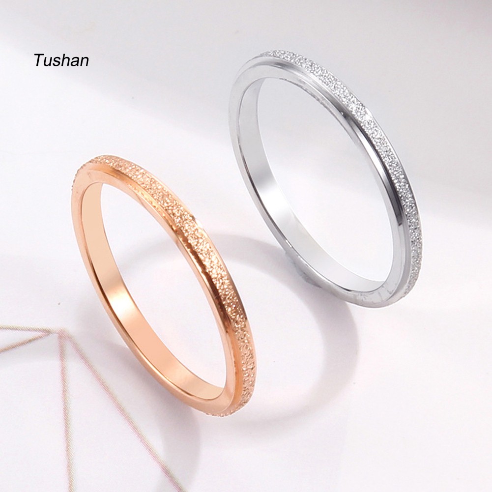 Nhẫn Thép Titan Màu Trơn Thời Trang Dành Cho Nam