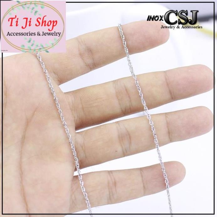 DÂY CHUYỀN NỮ INOX KHOEN LỒNG XOẮN ĐẸP D  -  , không đen