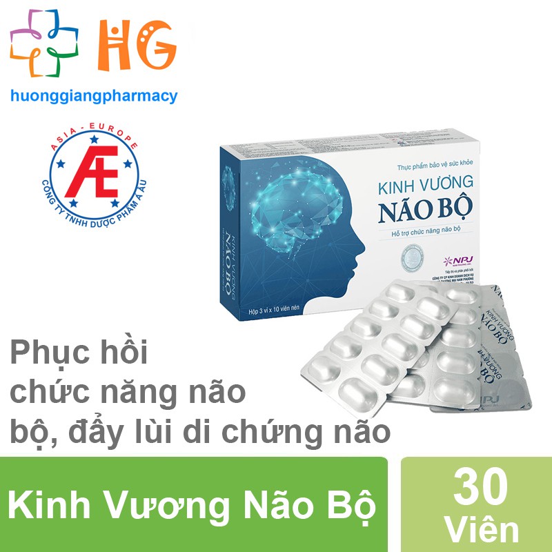 Kinh Vương Não Bộ - Phục hỗi chức năng não bộ, đẩy lùi di chứng não (Hộp 30 viên)