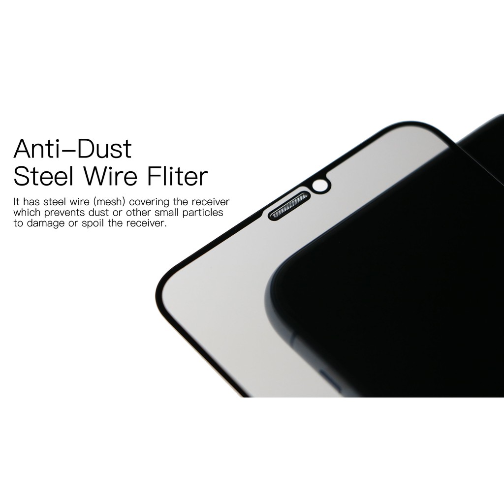 Kính Cường Lực Chống Nhìn Trộm Có Lưới Loa Zeelot Privacy iPhone 12 Mini/12/12 Pro/12 Pro Max