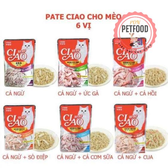 Pate Ciao Cho Mèo Mọi Lứa Tuổi - Gói 60g