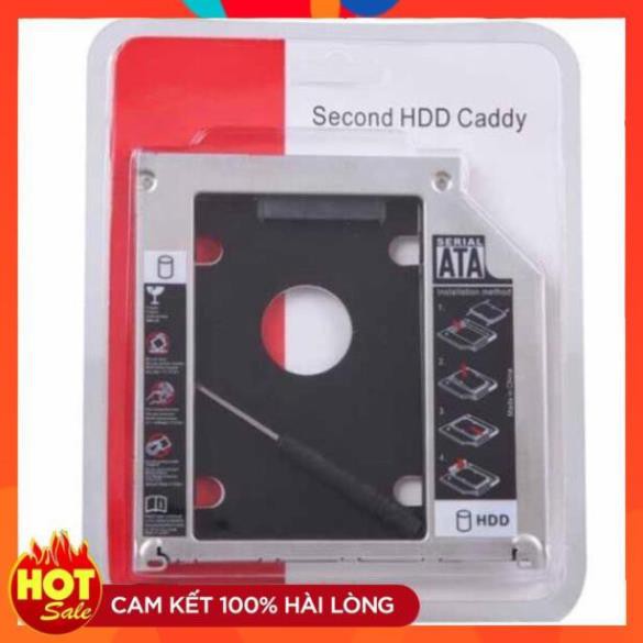 [Chính Hãng] Khay Ổ Cứng Caddy Bay HDD SSD SATA 3 - 12.7mm - Loại Dày