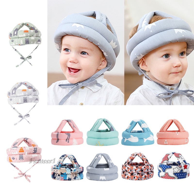 Mũ Cotton Bảo Vệ Đầu An Toàn Cho Bé Tập Đi Fenteer1 * 40-53cm