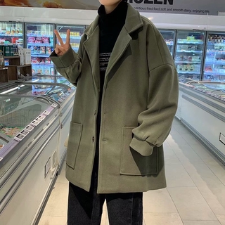 Áo khoác tay dài dáng rộng phong cách Hàn Quốc thời trang mùa thu đông cho nam