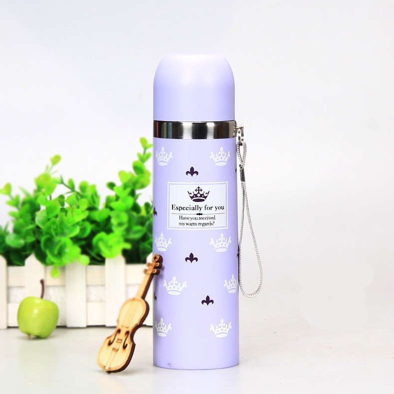 BÌNH GIỮ NHIỆT INOX NẮP TRÒN DỄ THƯƠNG 2019 500ML