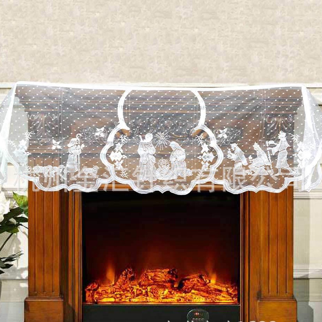 Khăn trải bàn phối ren phong cách giáng sinh thời trang