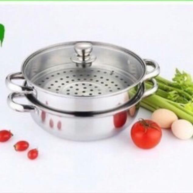 Nồi hấp inox 2 tầng POT size 28cm LOẠI DÀY