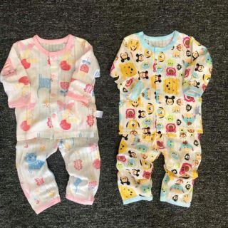 Thanh lý sét 2 Bộ cotton giấy dài tay cho bé