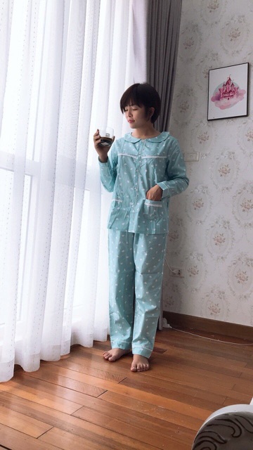 Bộ Đồ Bầu và Sau Sinh IN HOA chất COTTON đẹp cho mẹ bầu mặc nhà và tiện cho bé ti [ babyboo]