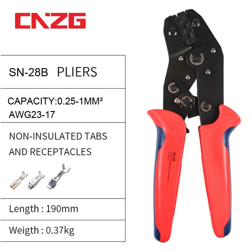 Set kìm tuốt uốn dây điện CNZG SN-28B với 1550 đầu nối tiện lợi