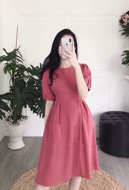 Đầm xoè hồng MH