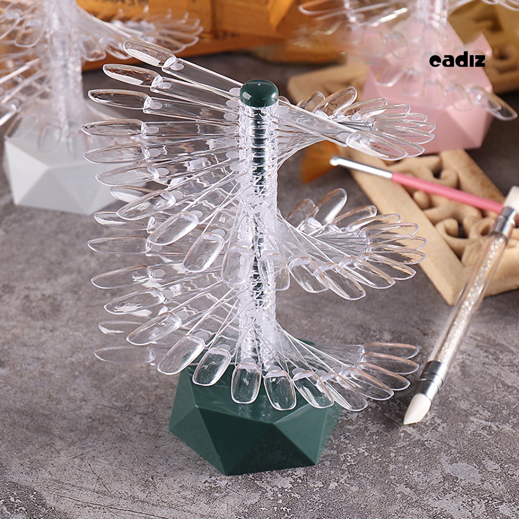 1 Bộ Giá Đỡ Trưng Bày Móng Tay Giả Xoắn Ốc Gọn Nhẹ Tái Sử Dụng Được DIY