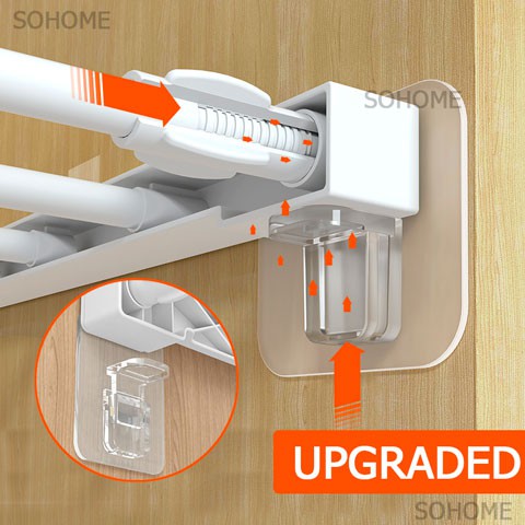 Set 2 móc treo tường tự dính vách ngăn nhiều lớp không bị thủng hỗ trợ chịu lực mạnh mẽ và liền mạch