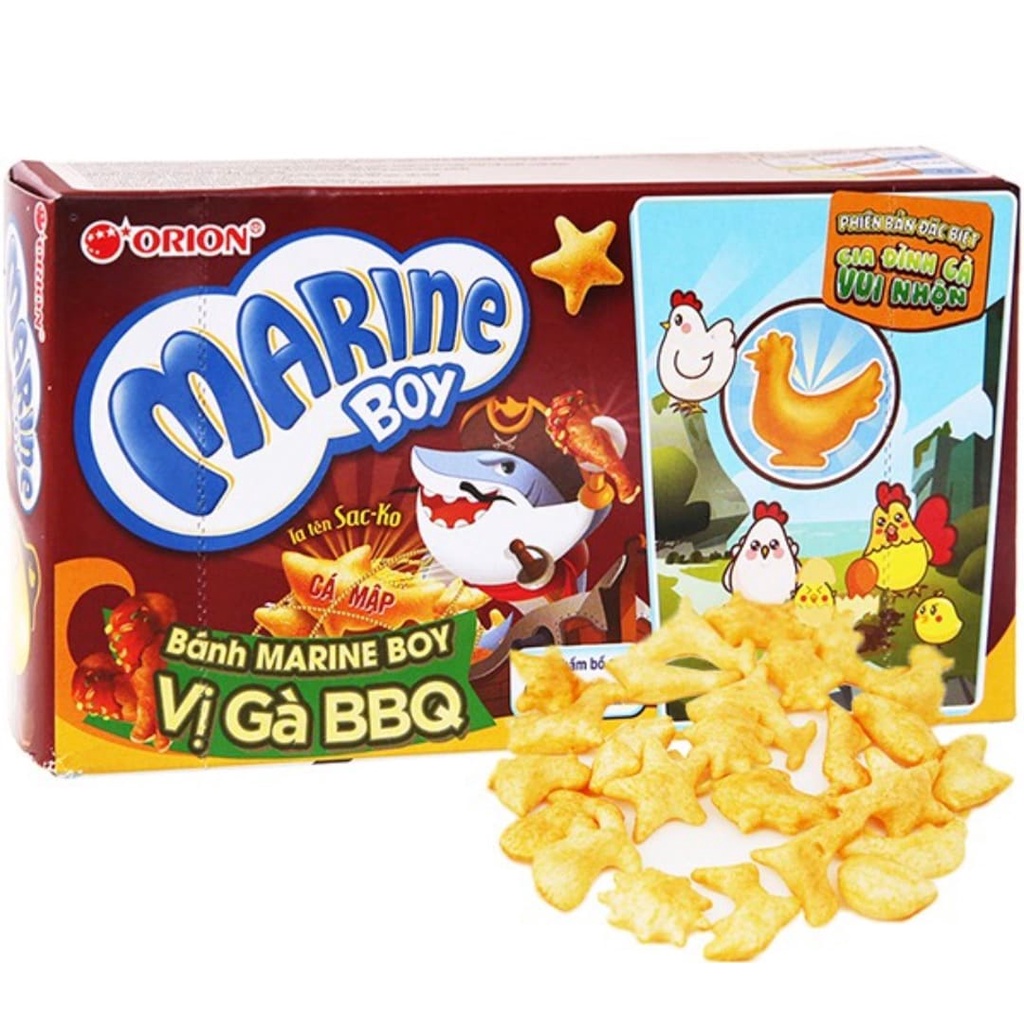 Snack Bim bim Cá Marine Boy và Bim Bim Jungle Boy của Orion Đủ Vị Hộp 35g