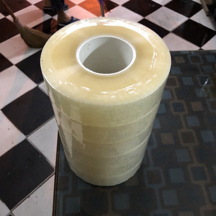 Combo 6 Cuộn Băng Dính trắng Lõi Mỏng Nhất 2,4mm Nặng Chính Xác 1Kg Cuộn