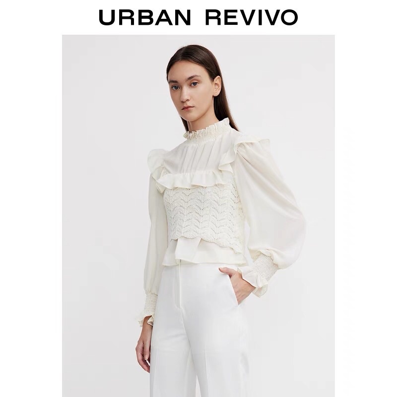 Áo sơ mi phối len Urban Revivo