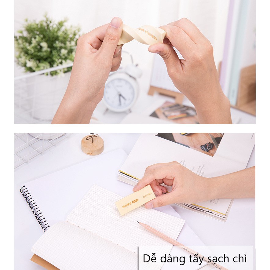 Cục tẩy Deli 71068 kích thước 6.8x2.5x1cm