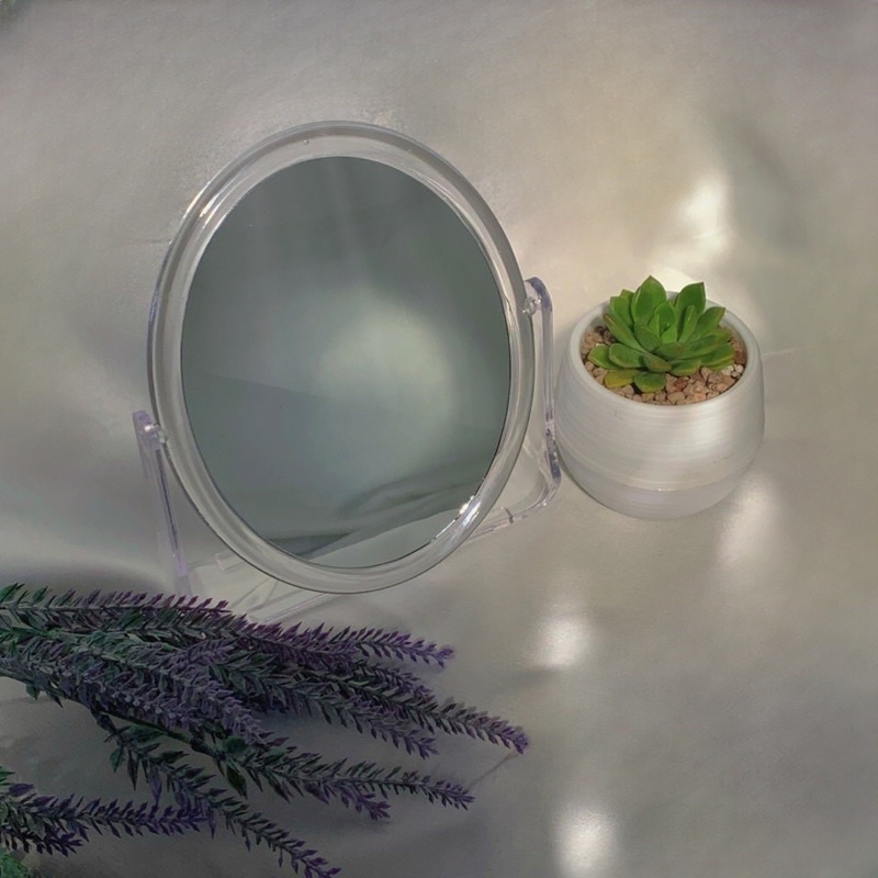 Gương Để Bàn Trong Suốt, Gương Trang Điểm Xoay 360 Độ Mẫu Mã Đặc Sắc Phù Hợp Để Decor