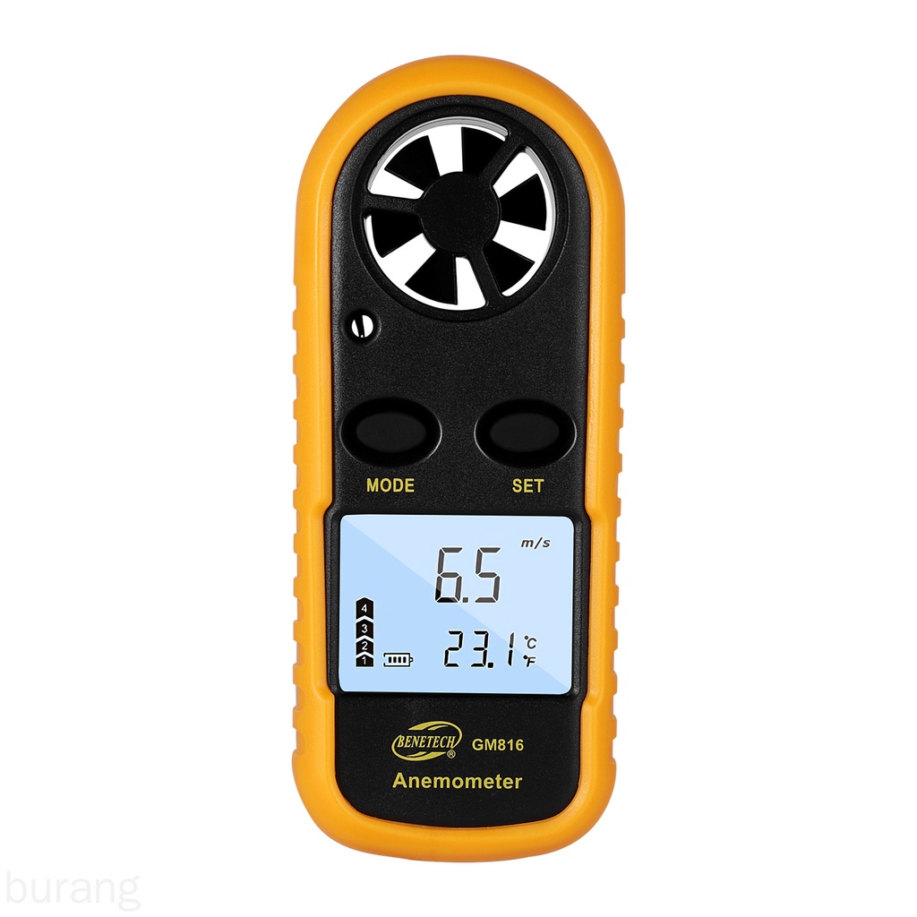 Máy Đo Tốc Độ Gió Kỹ Thuật Số Màn Hình Lcd Cầm Tay Nhỏ Gọn