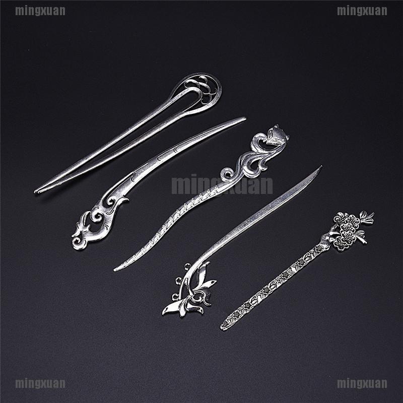 Kẹp Tóc Hợp Kim Bạc Họa Tiết Hình Học Thời Trang