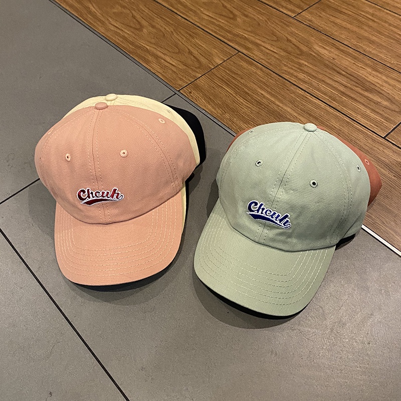 Mũ Lưỡi Trai Mềm In Chữ Phong Cách Retro