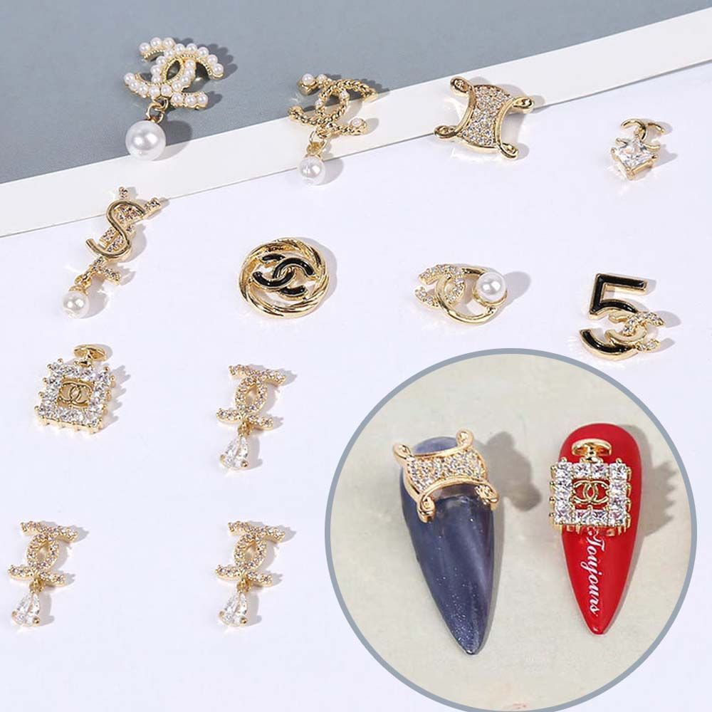 [Hàng mới về] Phụ kiện đính móng tay 3D trang trí nghệ thuật tự làm lấp lánh sang trọng