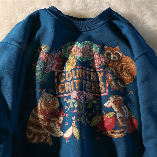 Áo Khoác Sweater Mỏng Dáng Rộng In Hoạt Hình Dễ Thương Thời Trang Xuân Thu Cá Tính Cho Nữ | BigBuy360 - bigbuy360.vn