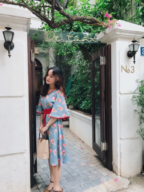 Váy hoa tay cánh tiên  - Sakura Dress