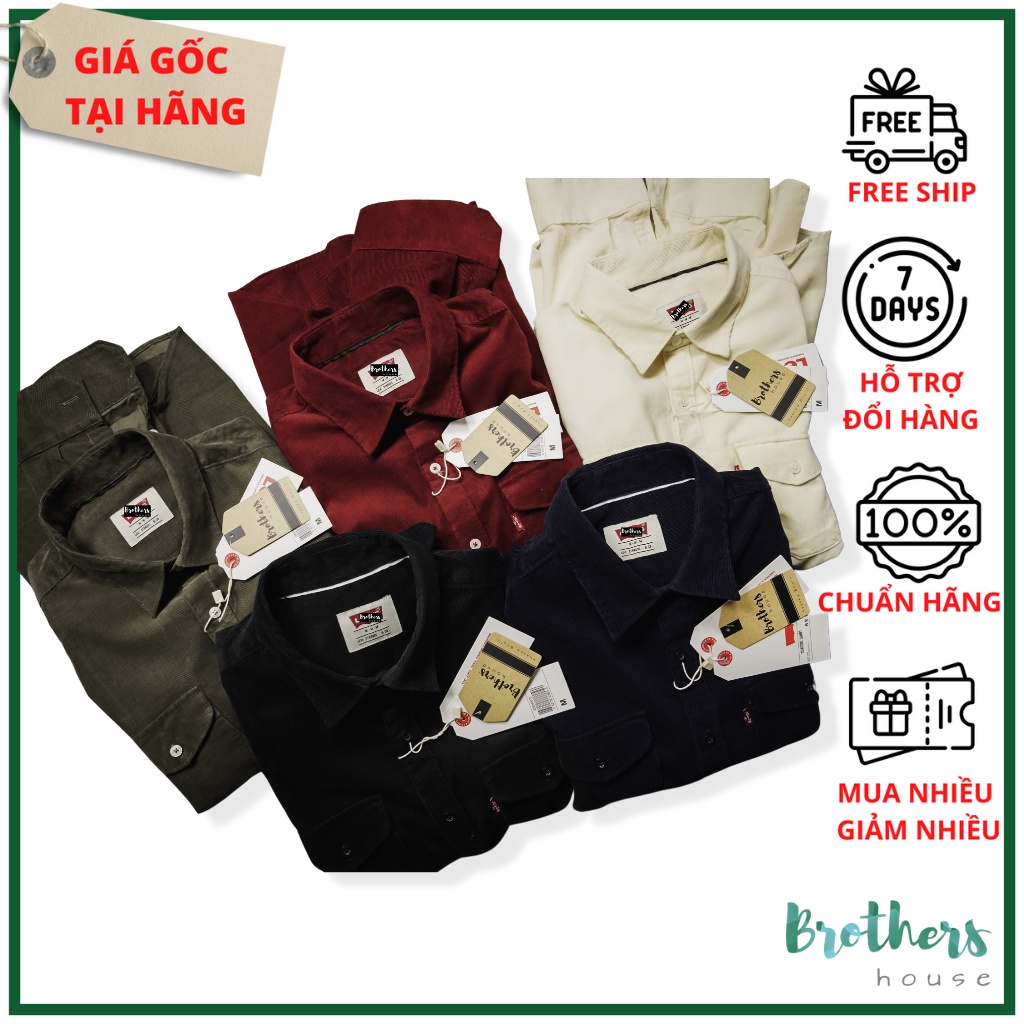|Xịn đẹp| Áo sơ mi nhung levis cao cấp, bao đẹp trai