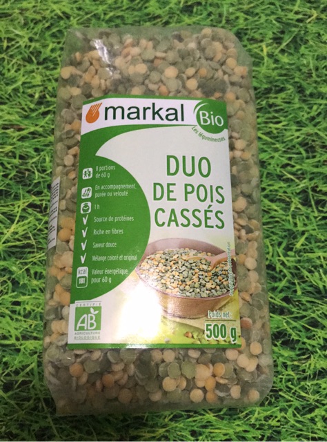 Đậu Hà Lan hữu cơ Markal (xanh &amp; vàng) 500g