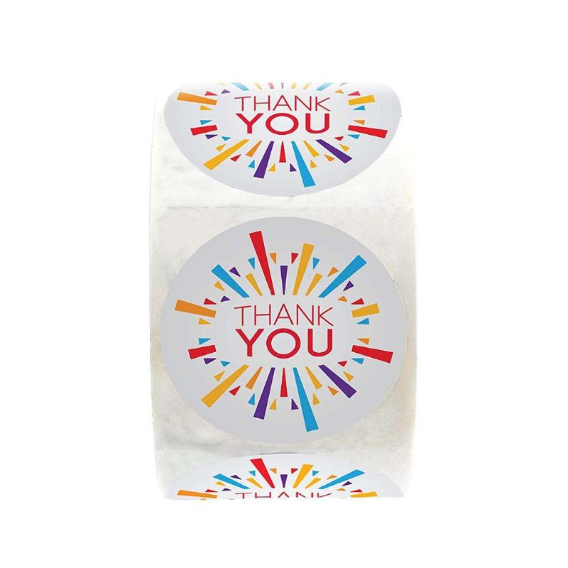 Cuộn 500 Miếng Dán Chữ Thank You Trang Trí Đa Năng
