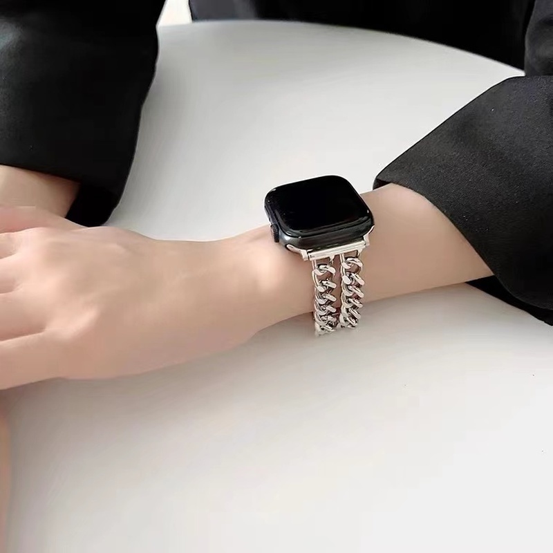 Dây Đeo Bằng Thép Không Gỉ Cho Đồng Hồ Apple Watch 6 4 3 Se 7 44mm 42mm 45mm 38/41 Series 5 40mm