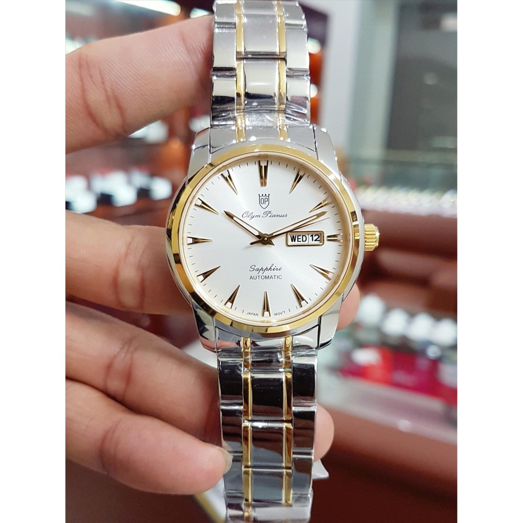 Đồng hồ nam mặt kính sapphire Olym Pianus OP990-05AMSK trắng