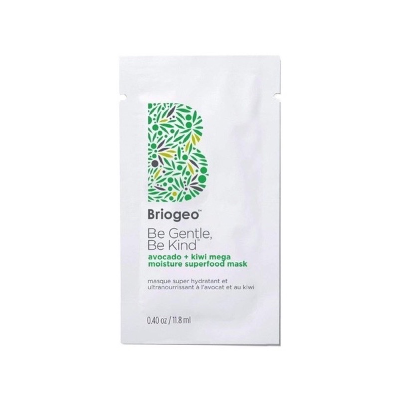 Mặt nạ dưỡng tóc BRIOGEO Be Gentle, Be Kind™ Avocado + Kiwi Mega Moisture Superfoods Hair Mask