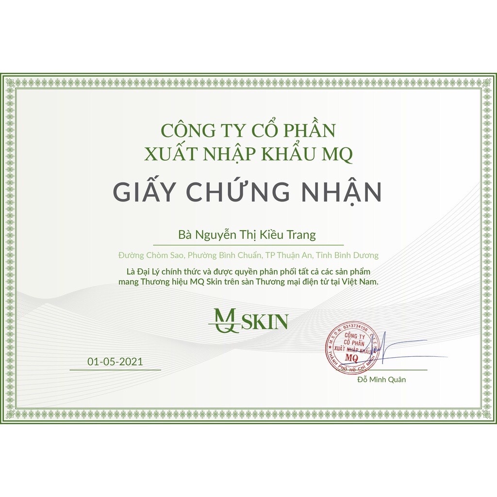 Body Huyết Thanh Diệp Lục Mq Skin [Ảnh thật] [Chính hãng]