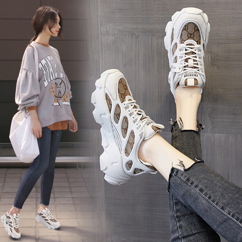 Giày sneaker nữ A2021 kiểu dáng thể thao mới nhất, Hot Trend HAPU (Ảnh thật)