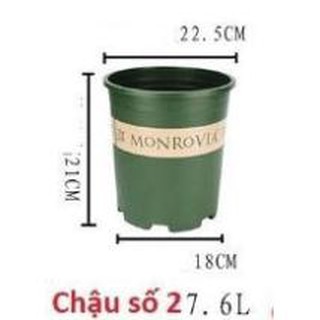 Chậu Monrovia Size 2 23x22cm chuyên dùng trồng Hoa Hồng và các loại hoa kiểng
