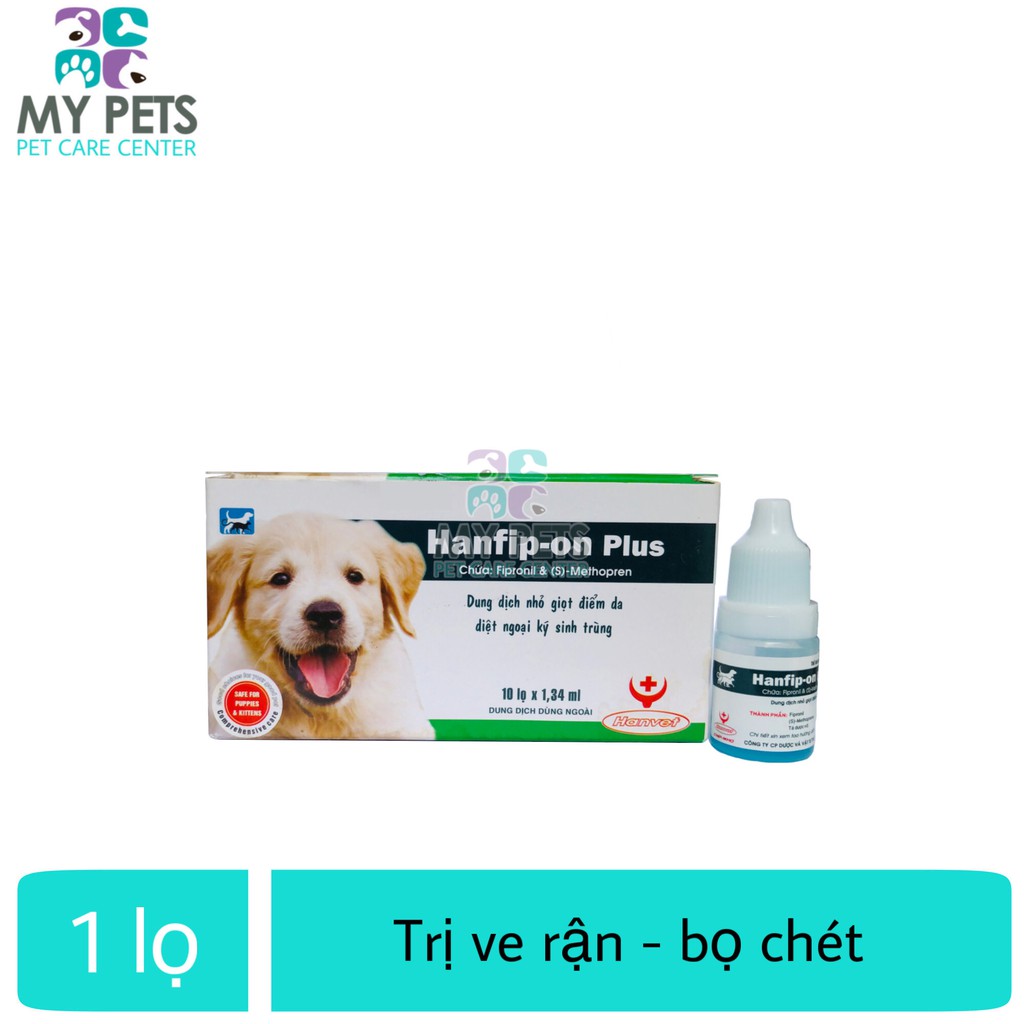 Hanfip-on Plus nhỏ sống lưng trị ve, bọ chét cho chó