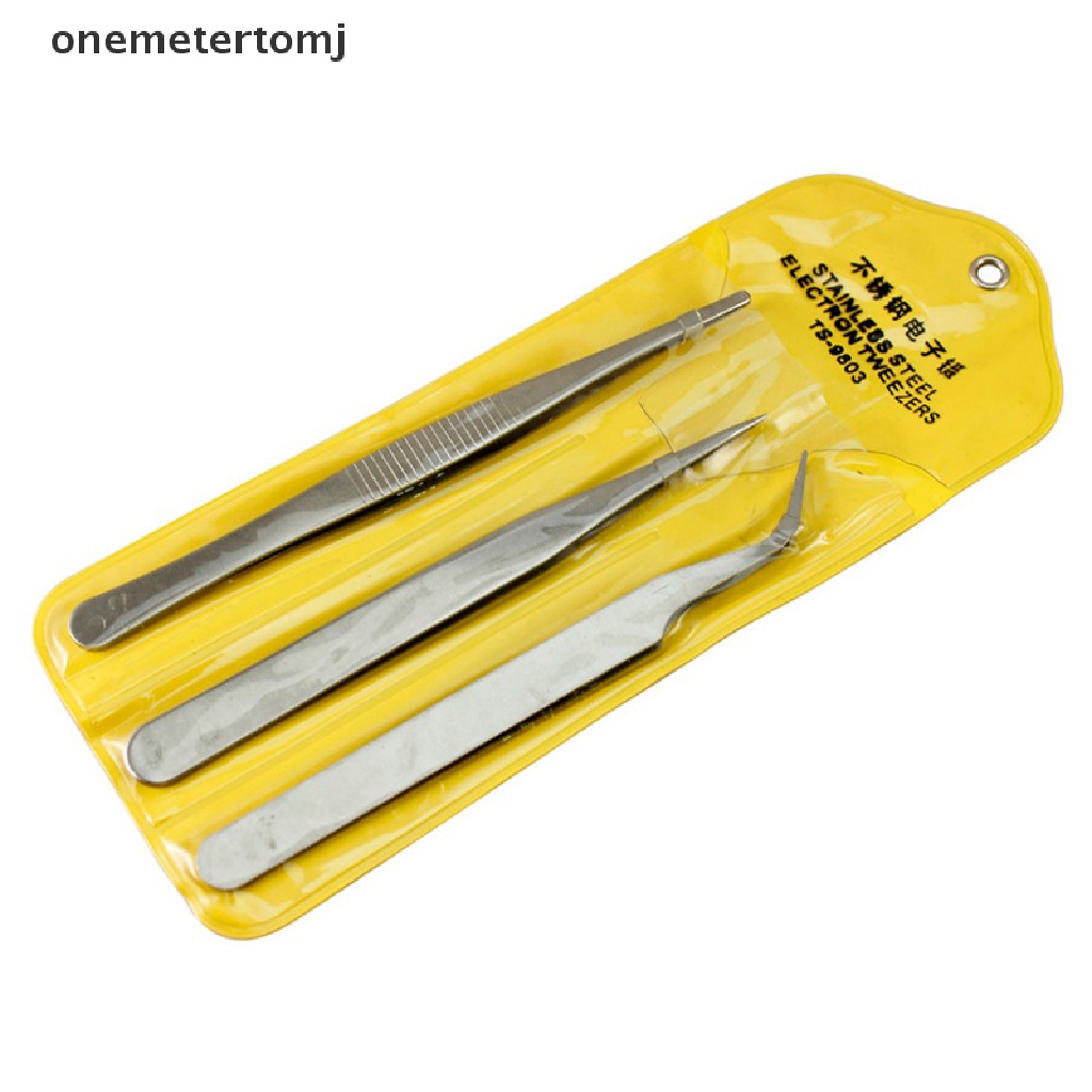 Onemetertomj Set 3 Nhíp Sửa Chữa Điện Tử Bằng Thép Không Gỉ