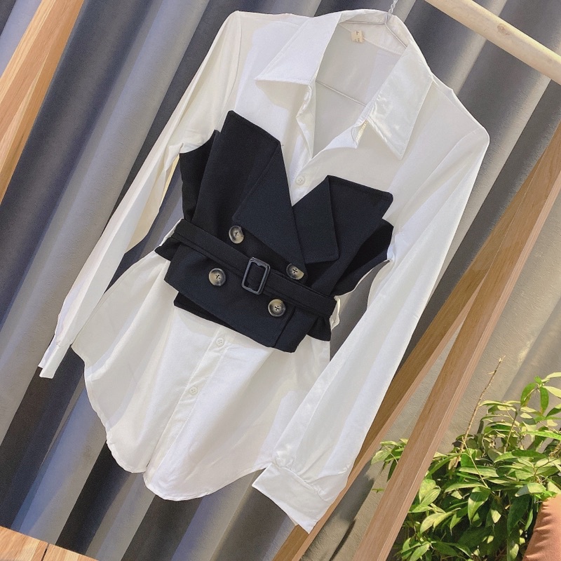 Áo sơ mix có đai rời