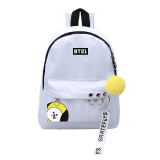 BTS BT21 Backpack School Bag Casual Bags