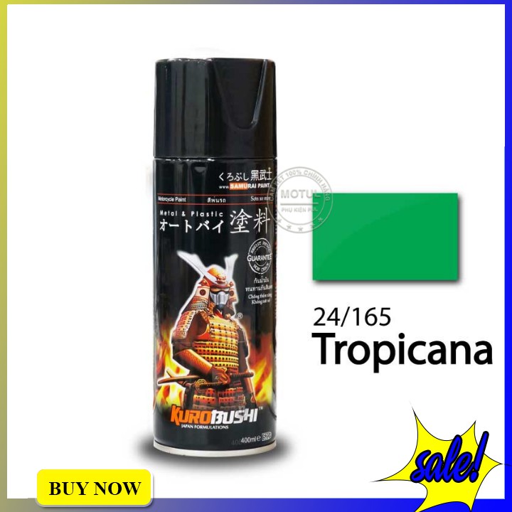 Sơn xịt màu xanh lá tropicana Samurai 24/165 hàng chính hãng