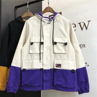 ÁO KHOÁC kaki tím