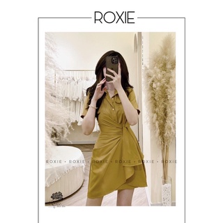 váy nhúm lụa vạt chéo