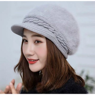 Nón mũ beret len lông thỏ thời trang Hàn Quốc mới