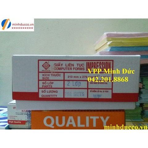 GIẤY IN LIÊN TỤC 2 LIÊN IMP KHỔ 210 (A4) Liên Sơn
