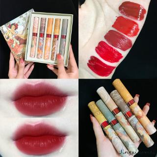 [Bán Chạy Tại Chỗ Bán Chạy] Set Son Môi MUGE LEEN Dreamland Renaissance Velvet Màu Lì Cà Chua Hộp Quà Tặng Cho Học Sinh